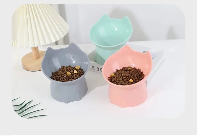 Pet Food Bowl Tilt High Bottom Neck Protector Antichoking Dog and Cat Water Bowl Antidumping Dog Non Slip Feeding Supplies