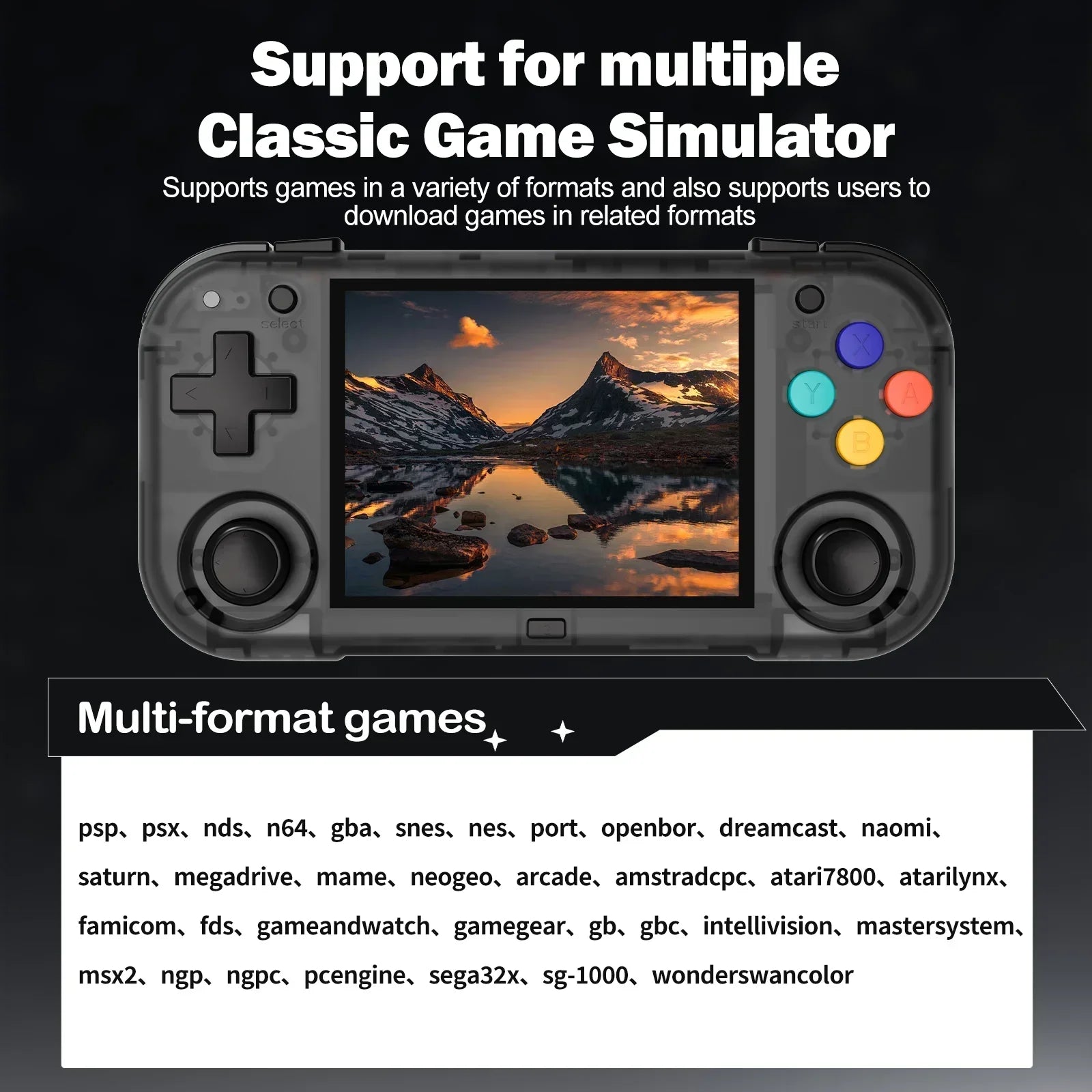 Ampown XU MINI M Handheld Game Console 2.8'' Screen Linux OS MINIM Retro Simulator Video Player Portable Console Children Gifts