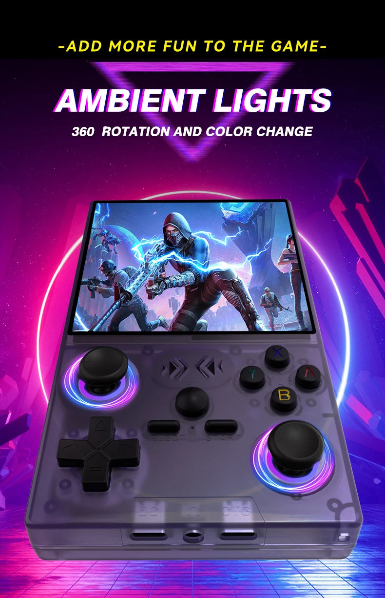 Open Source XF40V Retro Handheld Game Console 4.0 Inch 720x720 IPS Screen Portable Hand Held Retro Video Gaming Player