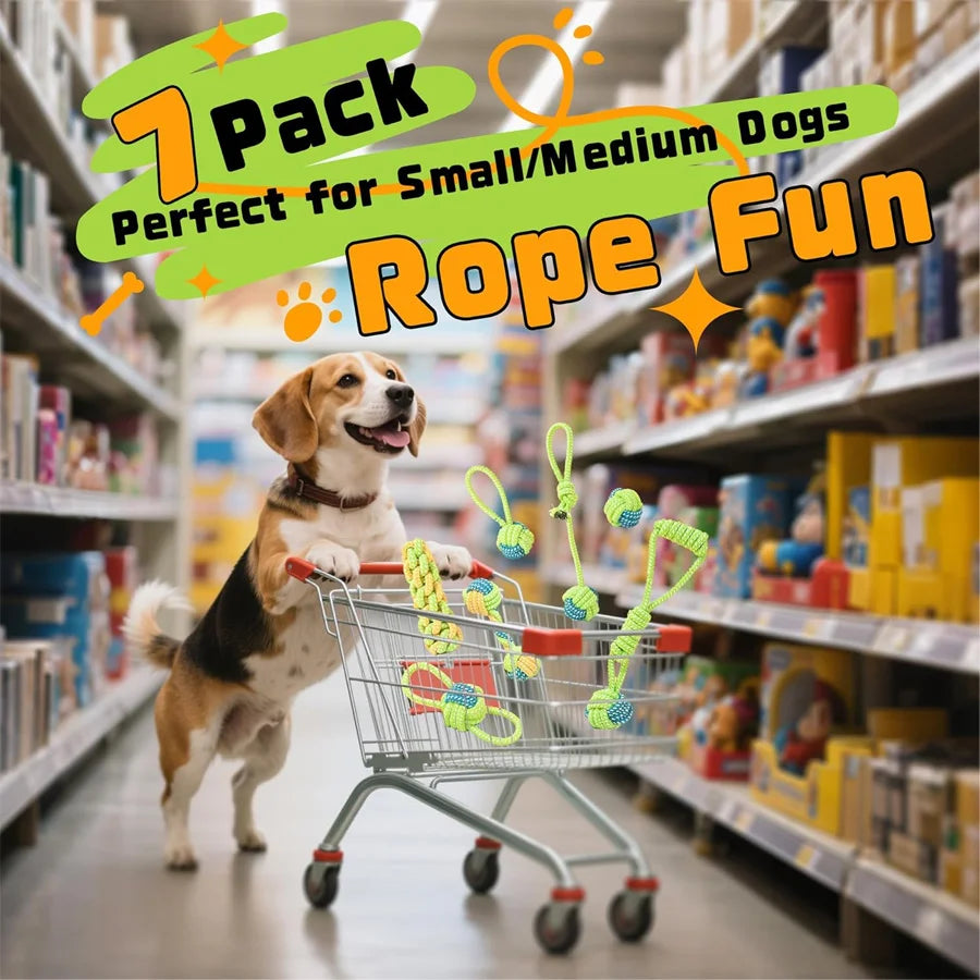 Conjunto de Cordas Resistentes para Cães – Brinquedos de Mastigar e Tug‑of‑War