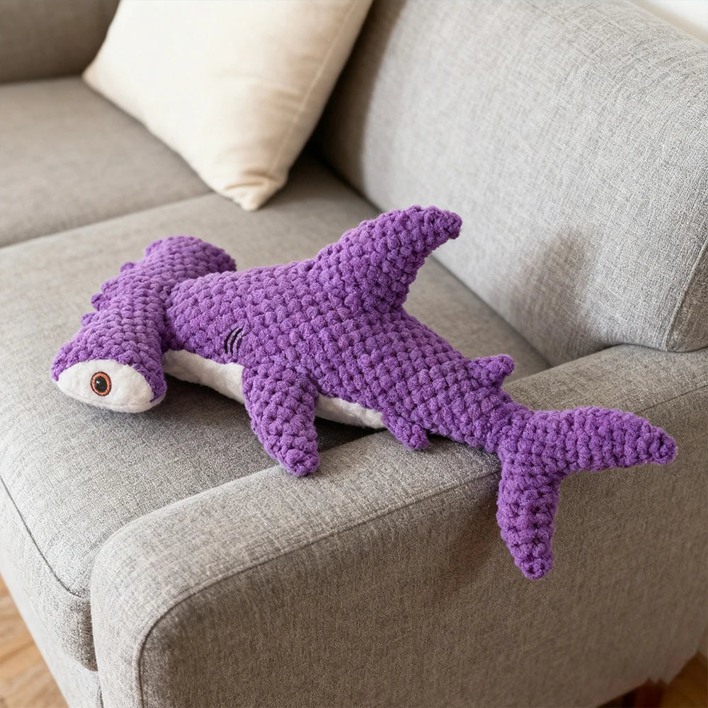 Peluche Tubarão Resistente com Som – Brinquedo Interativo de Dupla Camada