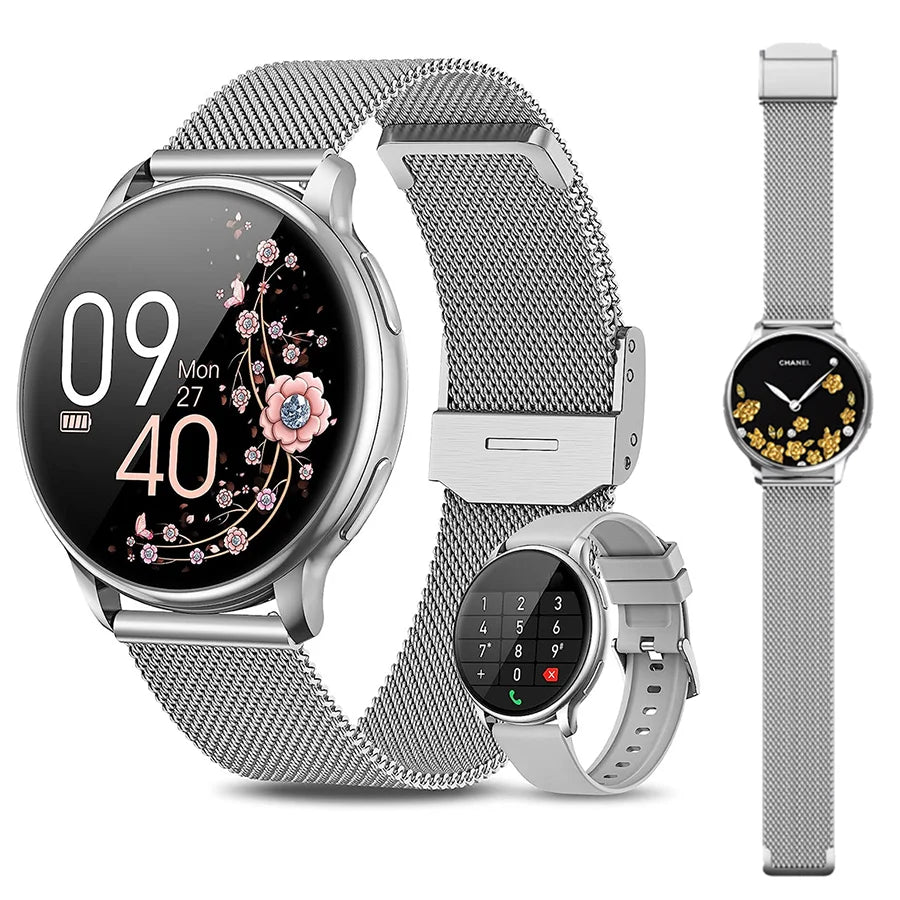 Smartwatch Feminino – Elegância, Saúde e Conectividade Total