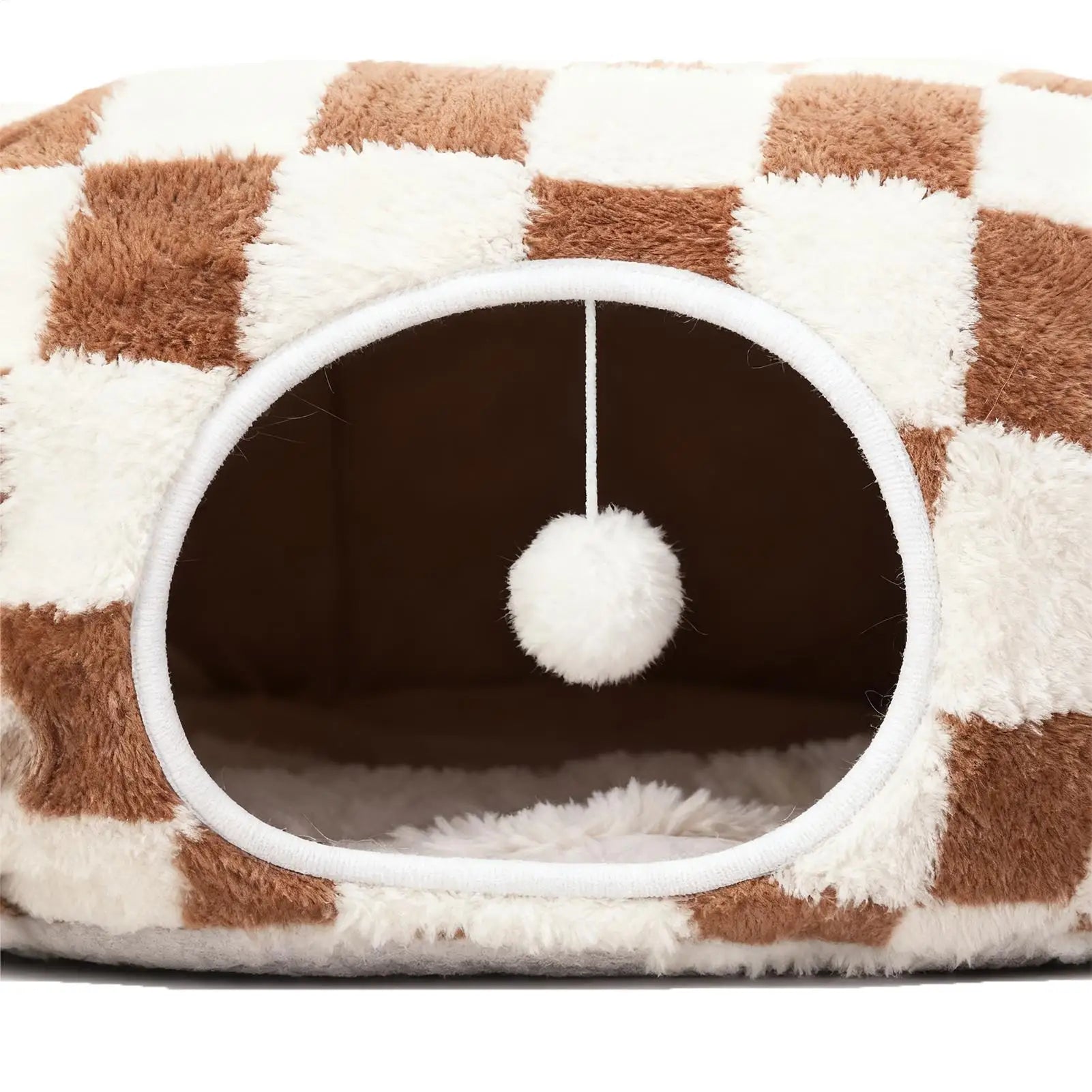 Cat Tunnel Bed Interactive Toys Washable with Ball Tunnel Cat Bed Cave Interactive Toys for Kitten Puppy Small Dog Bunny Pet