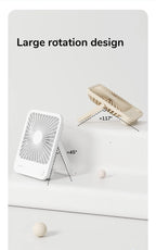 Ventoinha JISULIFE de Mesa — USB, 4 Velocidades, Ultra Silenciosa e Portátil