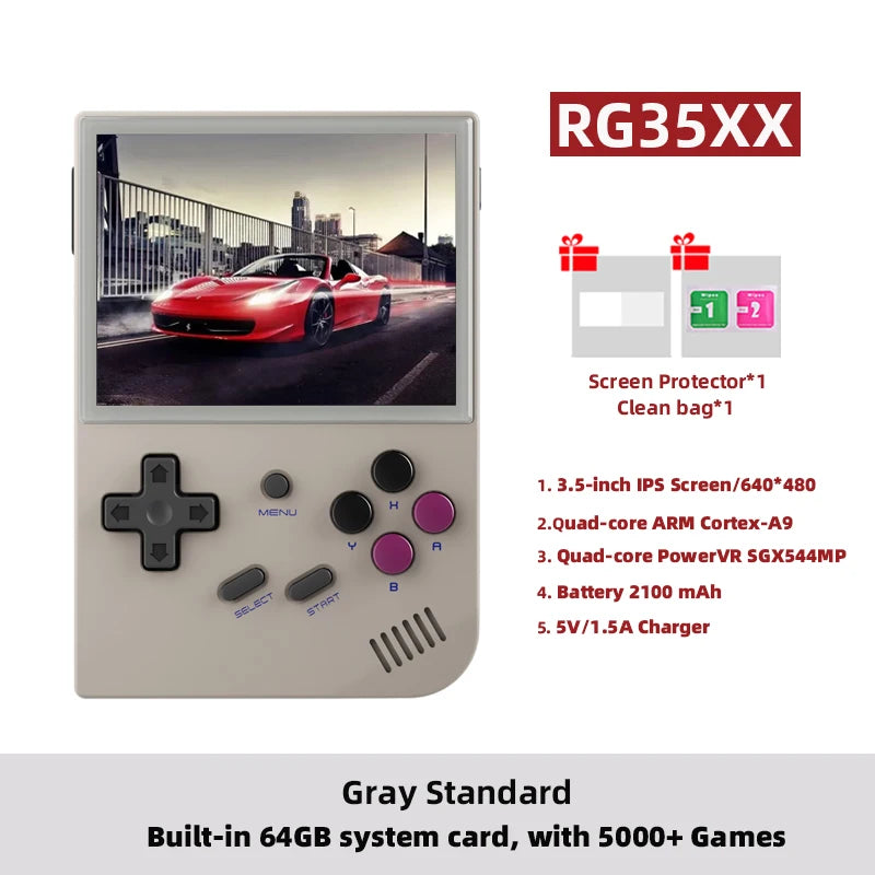 ANBERNIC RG35XX Plus/RG35XX Retro Handheld Game Console 3.5″ IPS Screen Linux Portable Video Game Player Support HD-MI TV Output