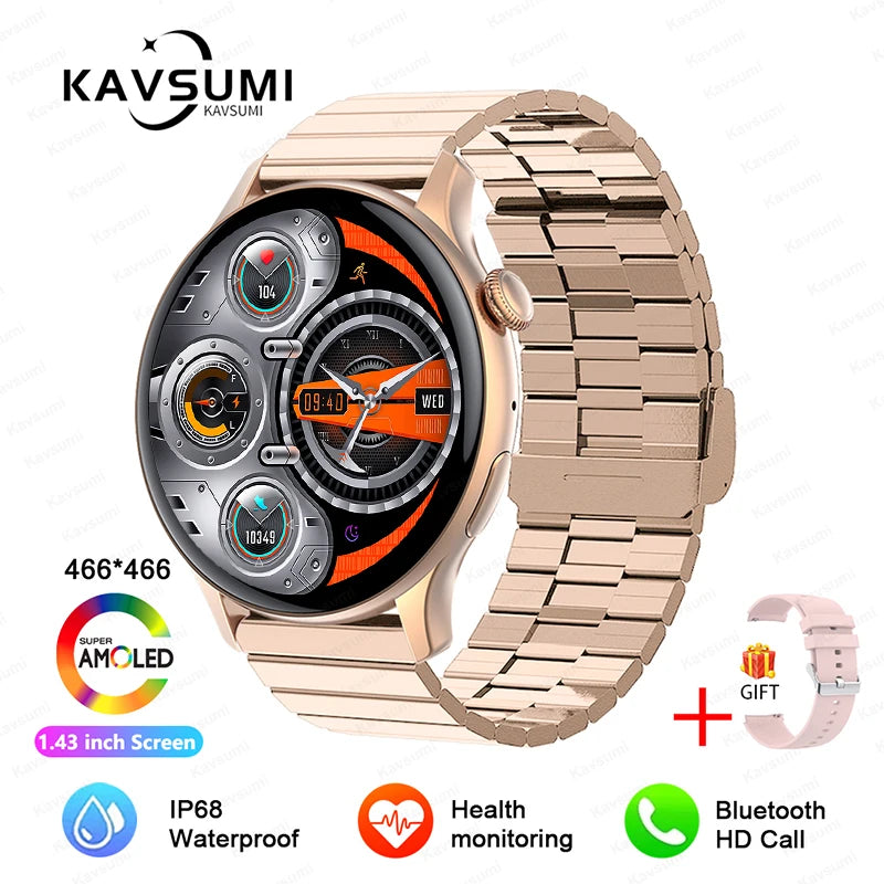 Smartwatch for Women AMOLED Screen Always Display Time NFC IP68 Waterproof Sports Call Women Smart Watch For Women Custom Dial