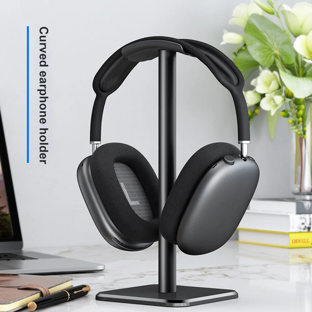 Aluminum Alloy Headphone Stand Holder Space Saving Gaming Headset Stand Rack Desktop Organizer Display Earphone Hanger Bracket