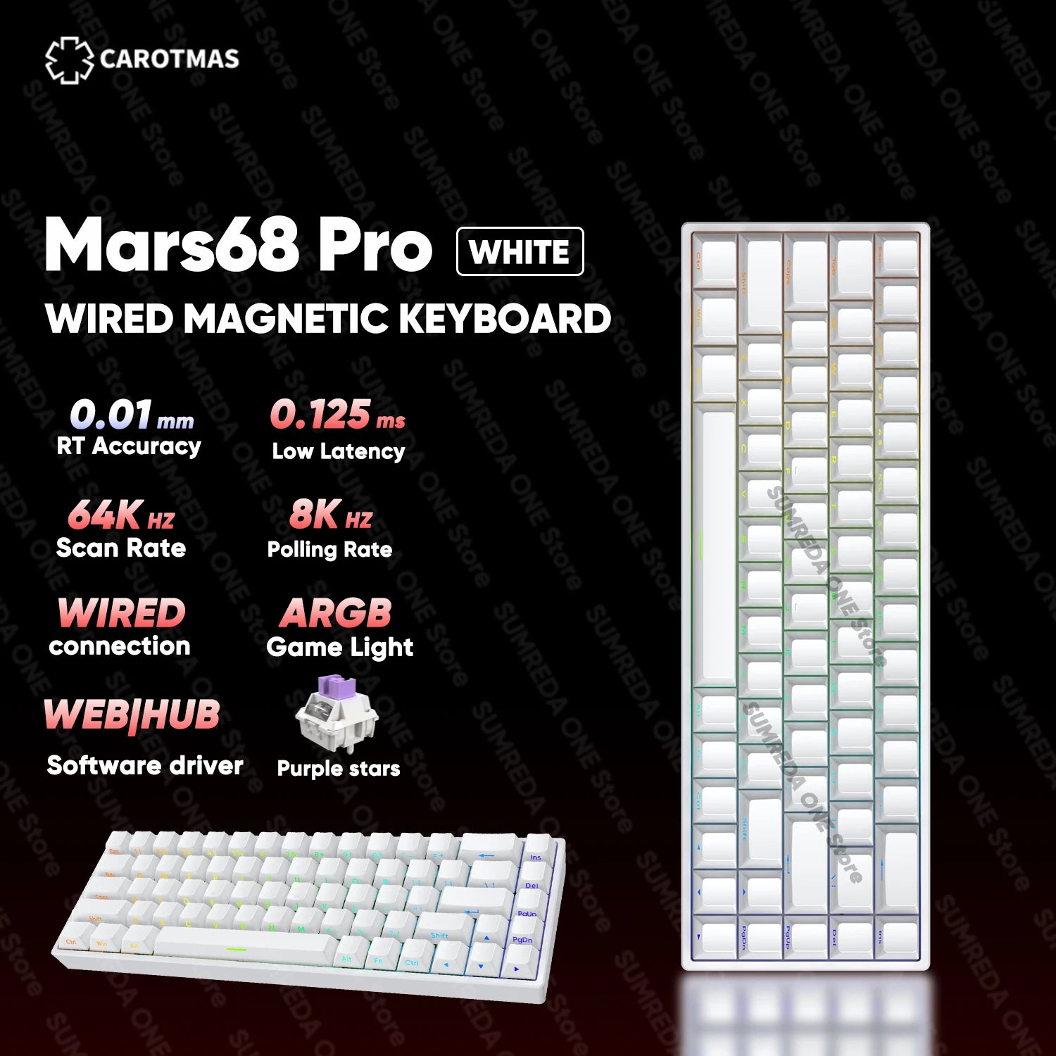 IROK Carotmas Mercury68 Max mars68 pro Mercury 68 Gaming Magnetic Mechanical Keyboard Rapid Trigger 0.001 8K Wired Gamer Keyboard