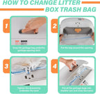 Tonepie Self-Cleaning Cat Litter Box Poop Bags Drawstring Closure for Tonepie Cat Toilet Pet Supplies Only 10 Rolls Garbage Bags