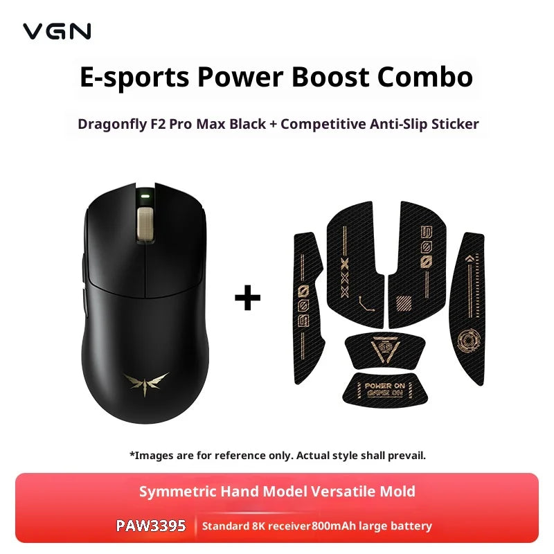 VGN Dragonfly F2 Pro Max Gaming Mouse Tri-mode Wireless/Wired 8k Lightweight Ergonomics Long Battery Life Laptop Mouse Gifts