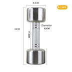 Electroplate Dumbbells Anti-slip Metal Stainless Steel Weightlifting Dumbbells for Women Home Fitness Equipment Strength Training