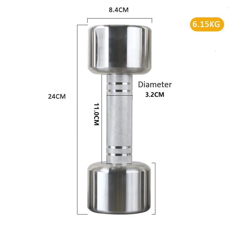 Electroplate Dumbbells Anti-slip Metal Stainless Steel Weightlifting Dumbbells for Women Home Fitness Equipment Strength Training
