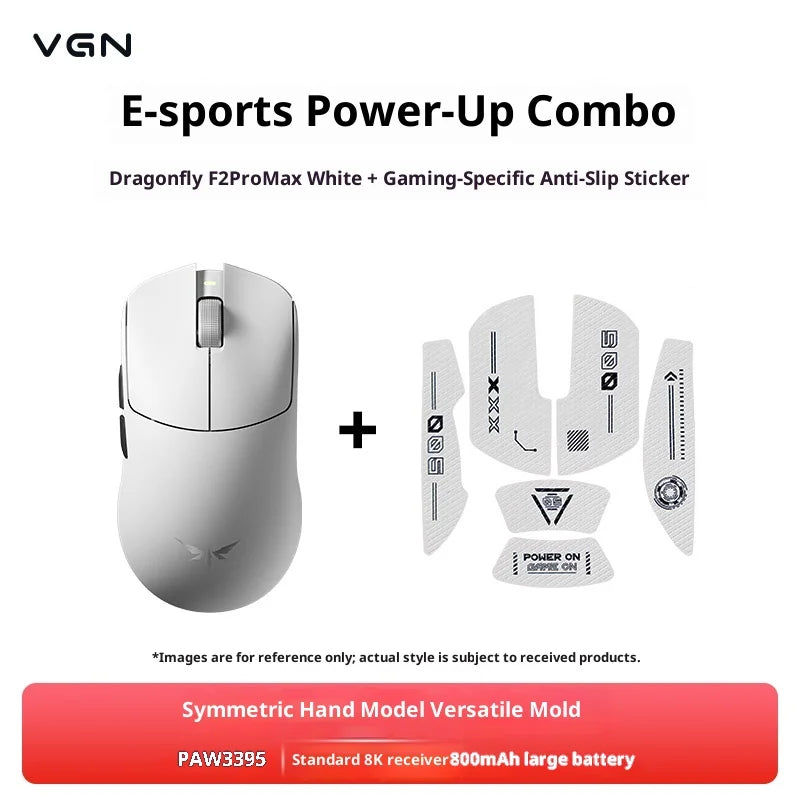 VGN Dragonfly F2 Pro Max Gaming Mouse Tri-mode Wireless/Wired 8k Lightweight Ergonomics Long Battery Life Laptop Mouse Gifts