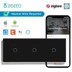 BSEED Zigbee Touch Switch — 1/2/3 Gang + Tomadas EU com Neutro