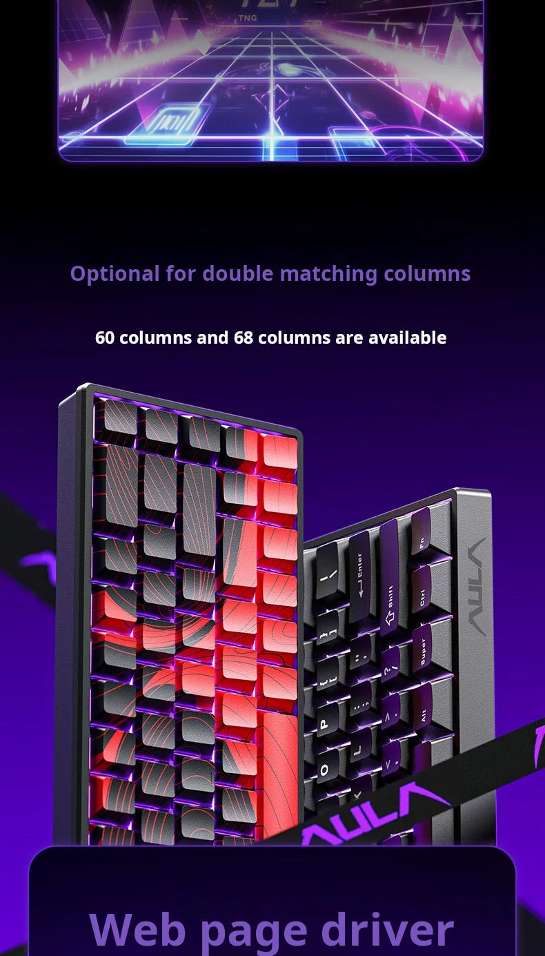 AULA WIN 68 HE Magnetic Axis Keyboard RT Gaming Mechanical Keyboard Wired 8KPolling Rate Full-Key Hot-Swappable