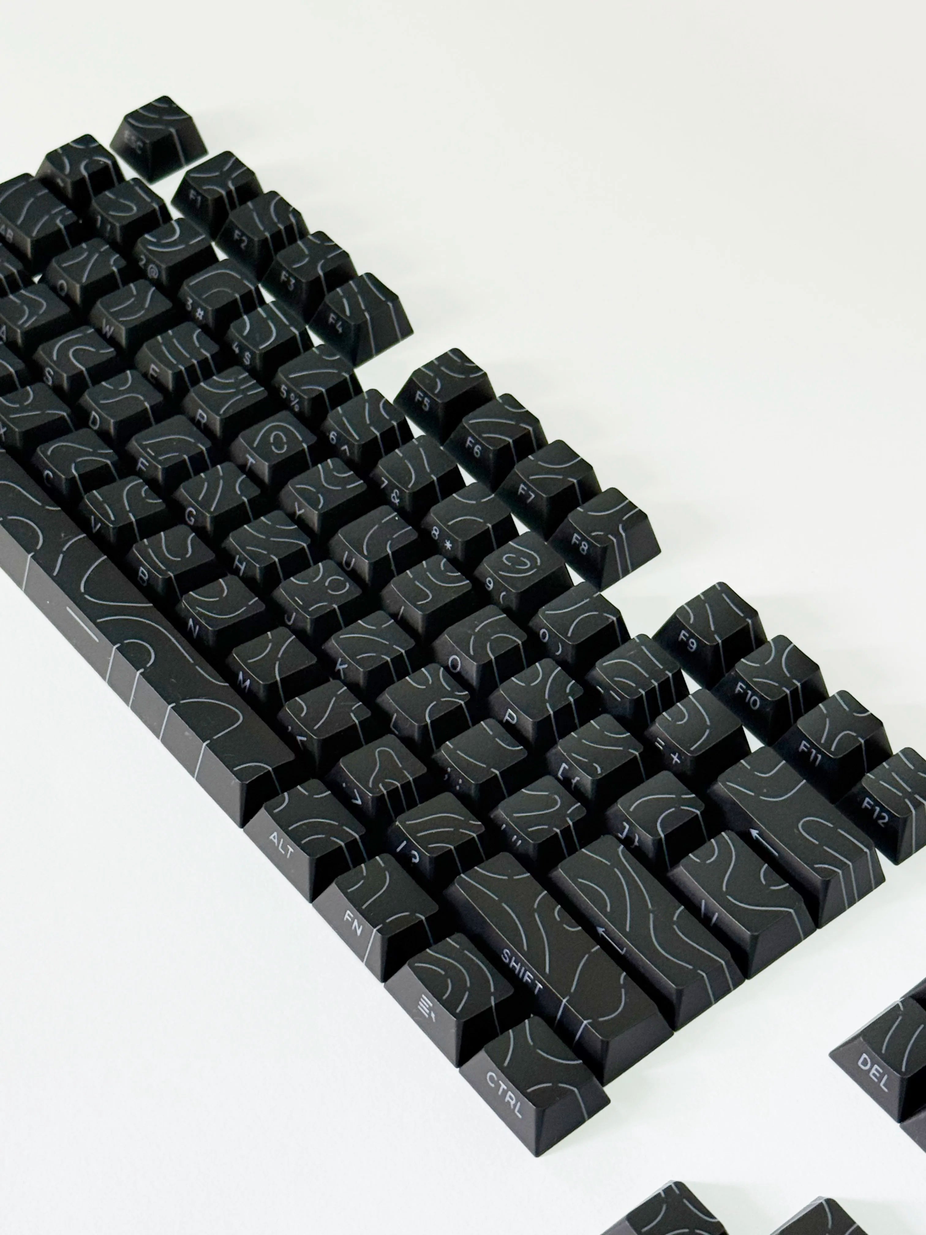 Line Gradient Side Shine Through Keycaps Cherry Profile PBT Custom Keycaps for 60% 65% 75% 96% 98% 100% Mechanical Keyboard