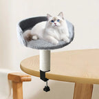 Desk Clamp Cat Bed with Soft Pad, Removable Pet Nest Attachment for Office & Home, Space-Saving Cat Hammock Perch