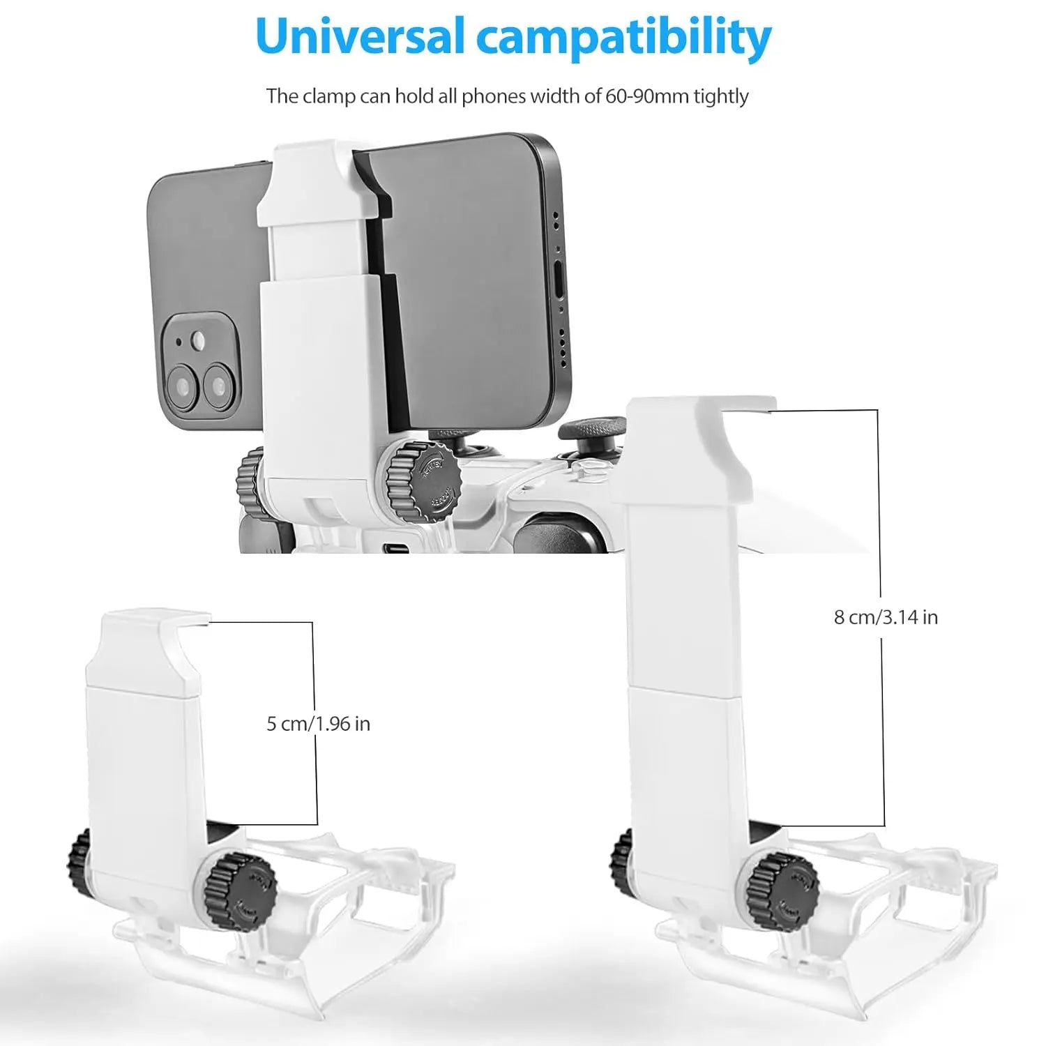 Cell Phone Clip Holder Clamp Mount Clip Stand Bracket for PlayStation 5 PS5 PS4 Wireless Controller Remote Play