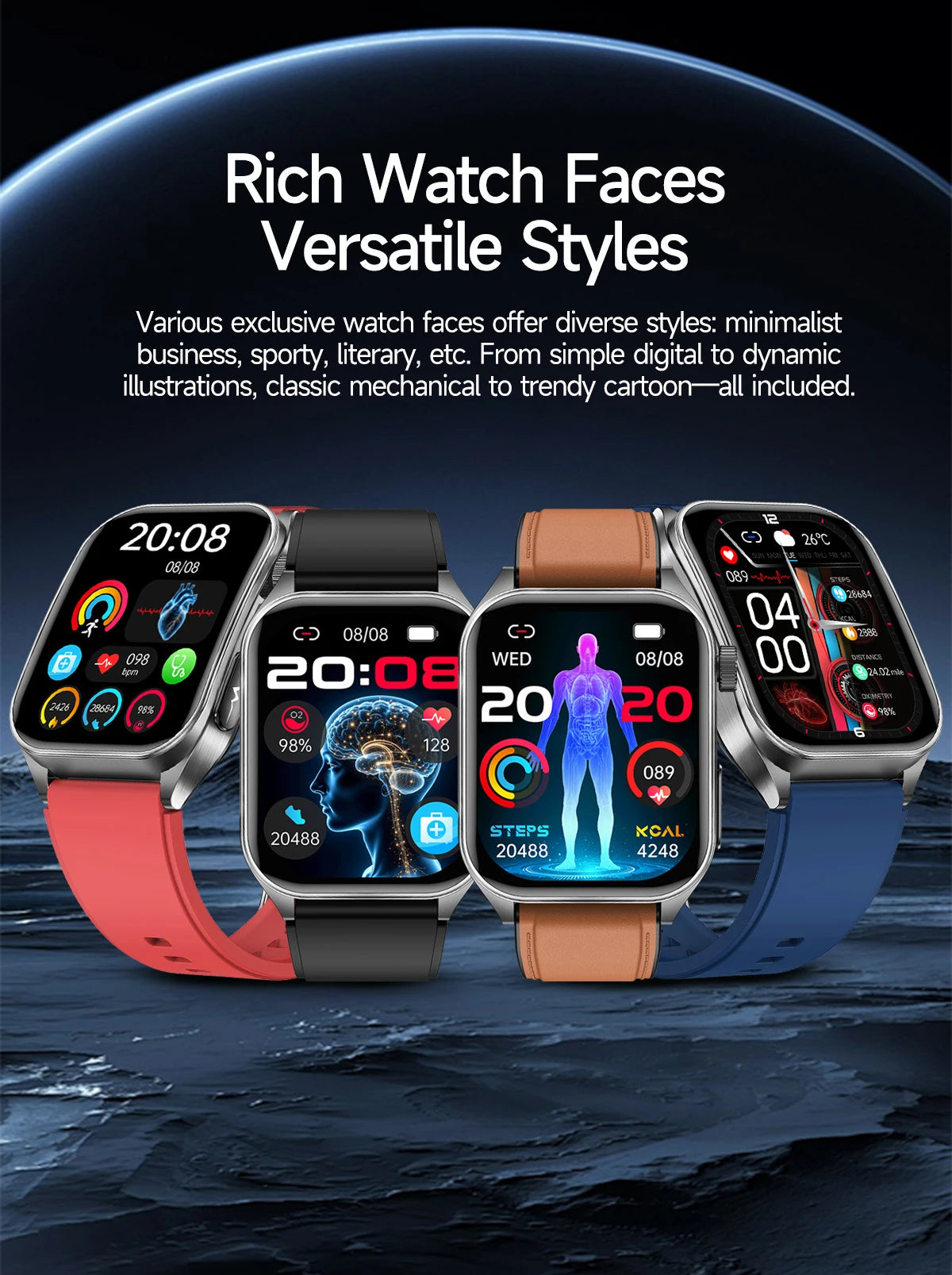 Smartwatch Saúde 2026 – Laser Inteligente, Diagnóstico Completo e Estilo Masculino