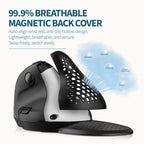 Delux M618XSD Seeker Ergonomic Vertical Mouse with OLED Screen 4000DPI Rechargeable 1000mA Removable Back Cover For Computer