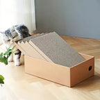 4-Pack 1 Cat Scratching Post Cardboard Box for Indoor Cats, Cat Scratching Mat Cardboard Box for Indoor Cats and Kittens