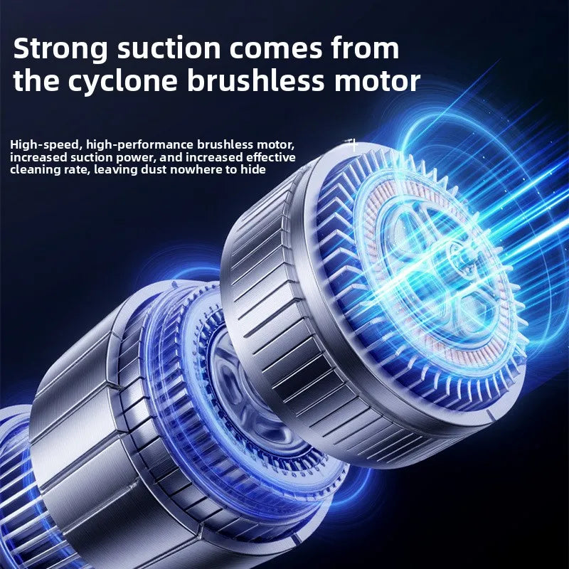 Cordless car vacuum cleaner, one-button dust removal, high-power portable vacuum cleaner, large suction mini vacuum cleaner.