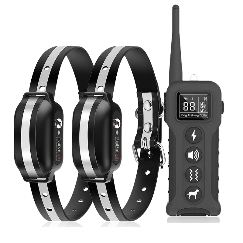 Dog Training Collar With 9 Different Sounds 1000M Electric Dog Anti Bark Collar 433HZ Universal Waterproof Rechargeable Collar