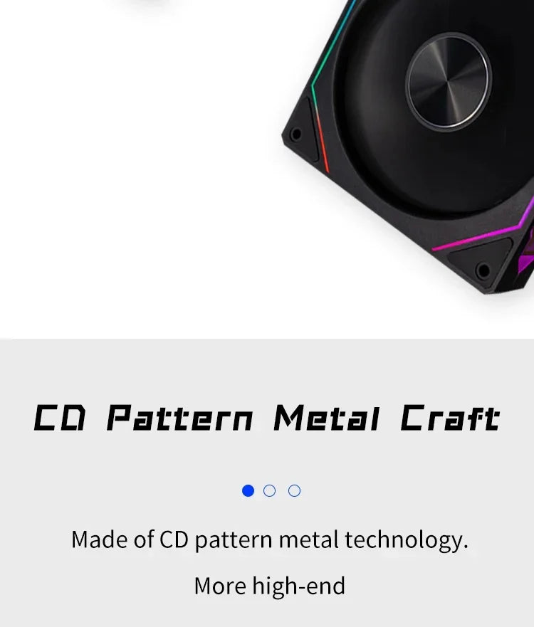 LDPCSJ Prism 4RS 120mm ARGB PC Case Fan with Infinity Mirror Design, 4-PIN PWM Motherboard Synchronization CPU Cooler Fan