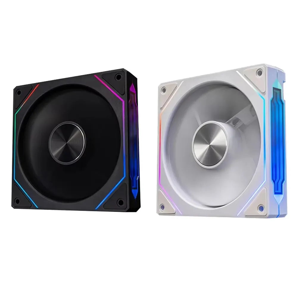 LDPCSJ Prism 4RS 120mm ARGB PC Case Fan with Infinity Mirror Design, 4-PIN PWM Motherboard Synchronization CPU Cooler Fan