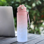 Motivational Sports Water Bottle, Leak-proof Drinking Bottles, Outdoor Travel, Hiking, Cycling, 750ml, 1000ml