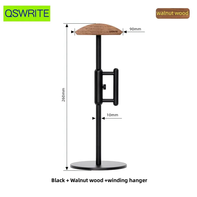 Walnut wood headphone holder minimalist earphone storage rack Solid wood headphone hanger earphone holder