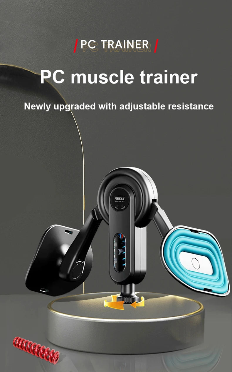 KegelClamp Pro – Treinador de Coxas e Pavimento Pélvico para Homem e Mulher com Suporte ao Músculo PC