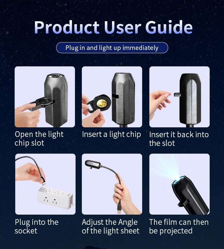 LED Star Galaxy Projector Lamp Moon Earth Wall Decor Switchable Pattern Projection Night Light for Home Bedroom Decoration