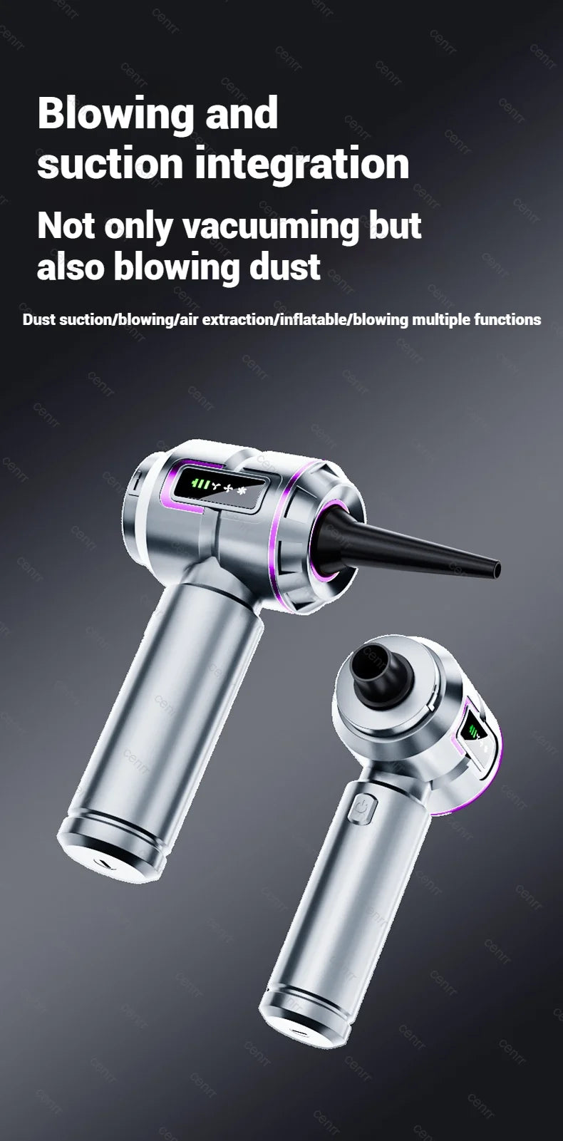 Aspirador Portátil Mini 998000PA para Carro e Casa com Função Sopro