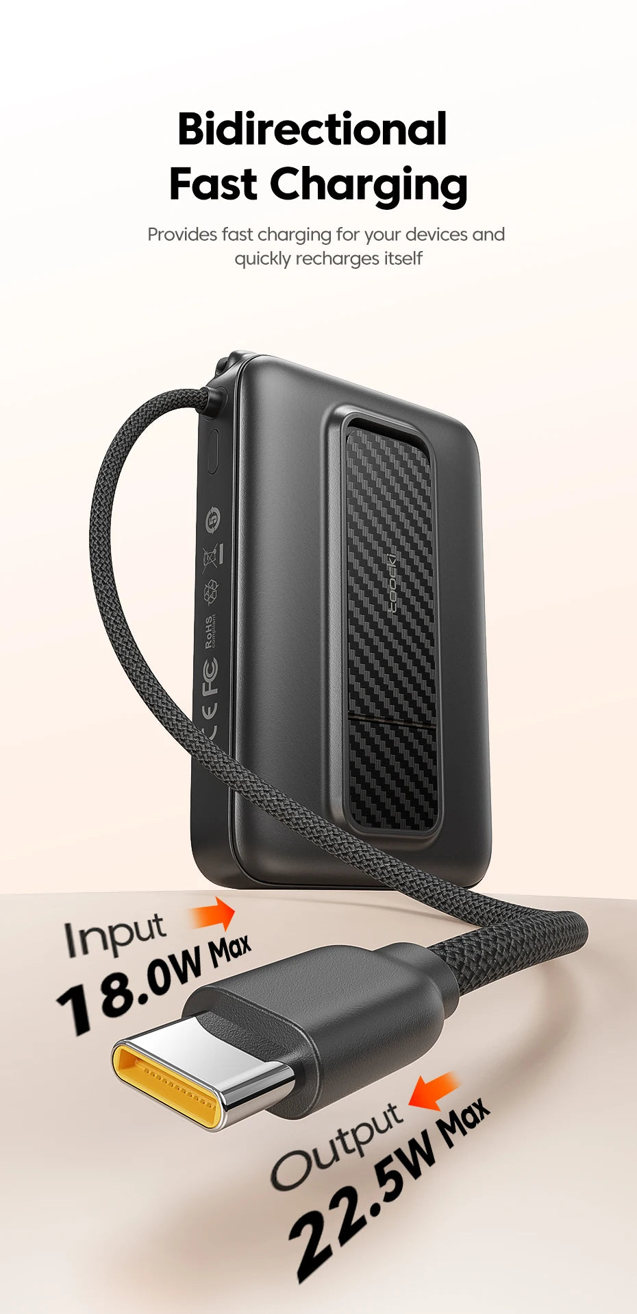 Toocki PowerBank 10000mAh — Magnético 15W MagSafe USB‑C PD 22.5W