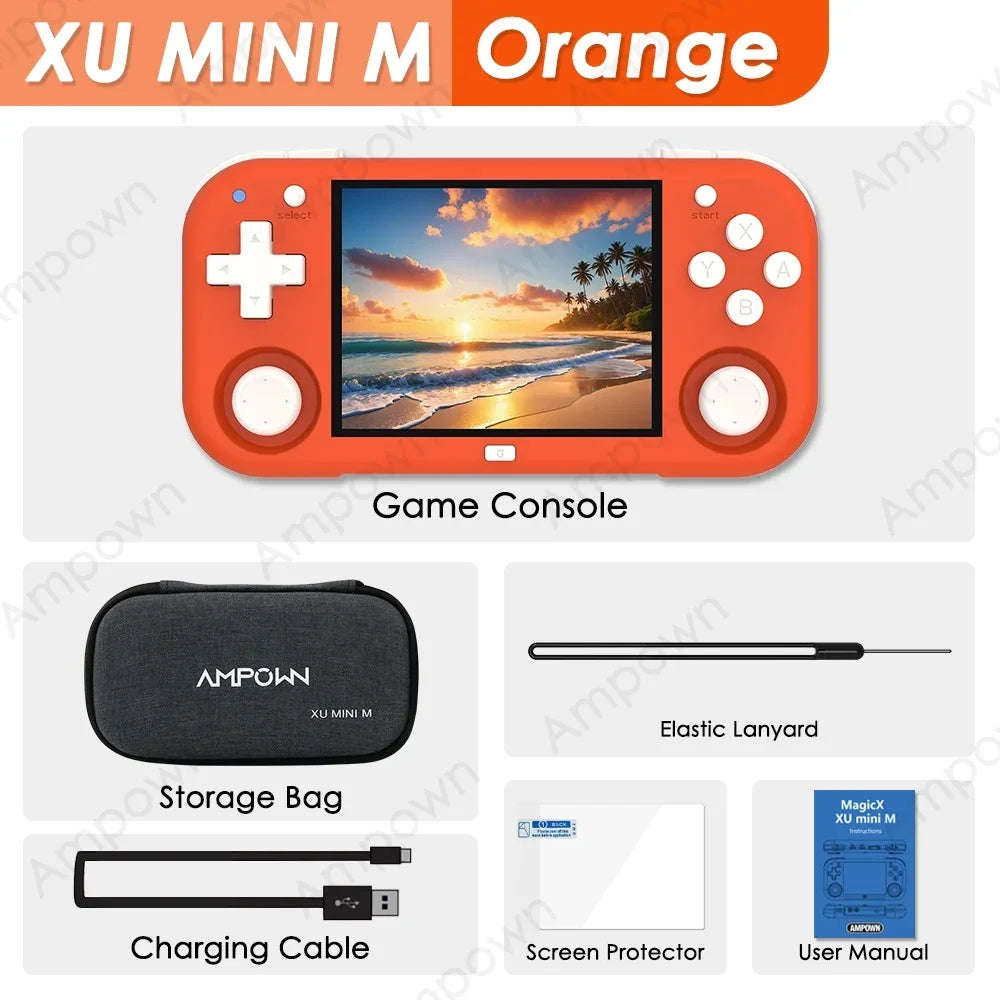 Ampown XU MINI M Handheld Game Console 2.8'' Screen Linux OS MINIM Retro Simulator Video Player Portable Console Children Gifts