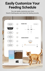 ROJECO 8.5L Automatic Pet Feeder Water Fountain WIFI APP Remote Control Smart Dog 5L Food Dispenser 3.5L Gravity Water Drinker ﻿