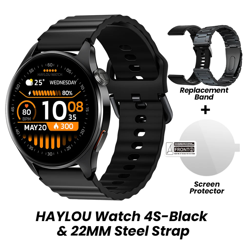 HAYLOU Watch 4S – AMOLED HD, GPS Avançado e Performance Desportiva
