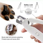 Pet Nail Clippers, Quiet Pet Nail Grinder with 2 LED Lights for small, medium, and large dogs and cats, pet grooming tool.