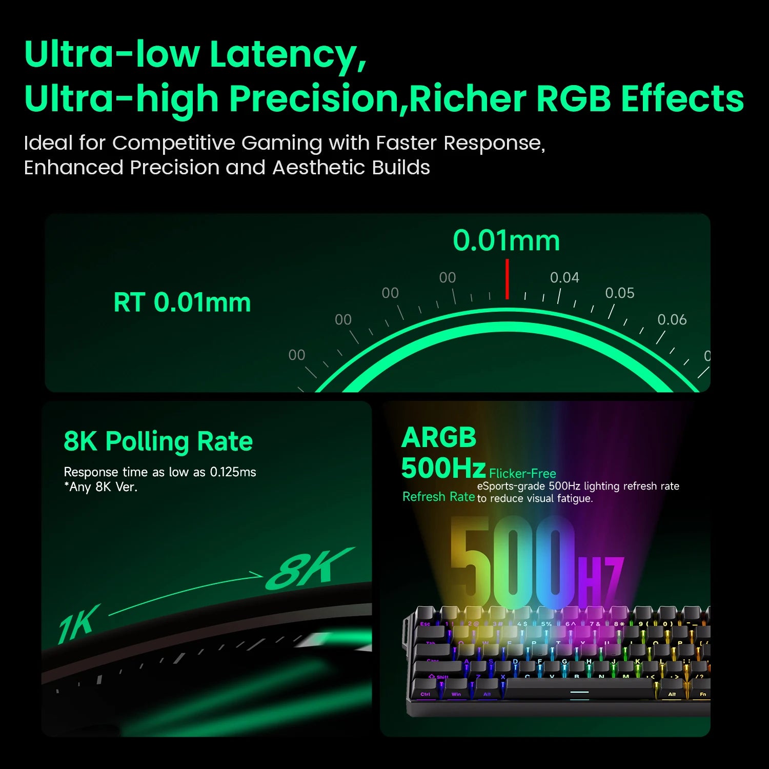 Akko MonsGeek FUN60 Magnetic Switch 60% Magnetic Switch Gaming Keyboards Rapid Trigger 0.01mm 8K ARGB HE/TMR Custom Keyboard