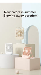 Ventoinha JISULIFE de Mesa — USB, 4 Velocidades, Ultra Silenciosa e Portátil