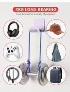 Suporte de Headphones para Debaixo da Secretária — Gancho Multicor Universal