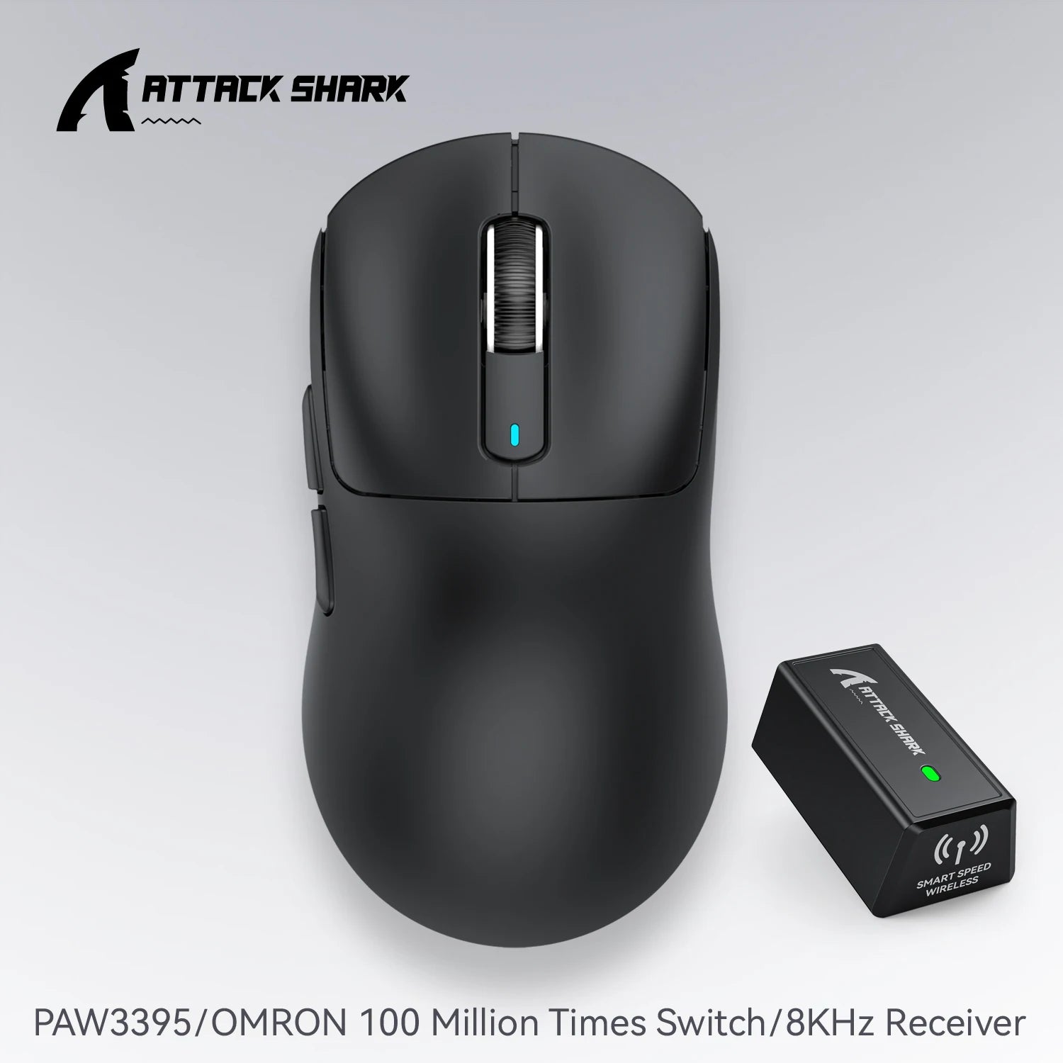 Attack Shark X3 PixArt PAW3395 Wireless Mouse, 26K DPI Lightweight Mouse ,Tri-Mode Macro Gaming Mouse,Laptop/win/mac