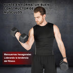 Dumbbell Set, Hexagonal, 2.5kg, 5kg, 7.5kg, 10kg Made of PVC and Iron with Sand, Gym Weights, Non-Slip Handle, Ideal for Strength Training and Home Gym, Ergonomic Fitness Weights