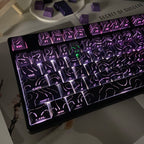 Line Gradient Side Shine Through Keycaps Cherry Profile PBT Custom Keycaps for 60% 65% 75% 96% 98% 100% Mechanical Keyboard