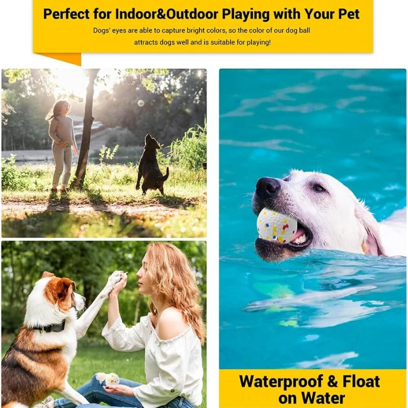 Dog Ball Toys Bite Resistant Pet Ball Grinding Teeth Toy for Dogs Puppies Interactive Dog Toys