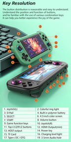 FUNKIDDY R43S Retro Handheld Game Consoles Open Source Linux System 4.3" IPS Screen Portable Video Game Console Support HDMI Out