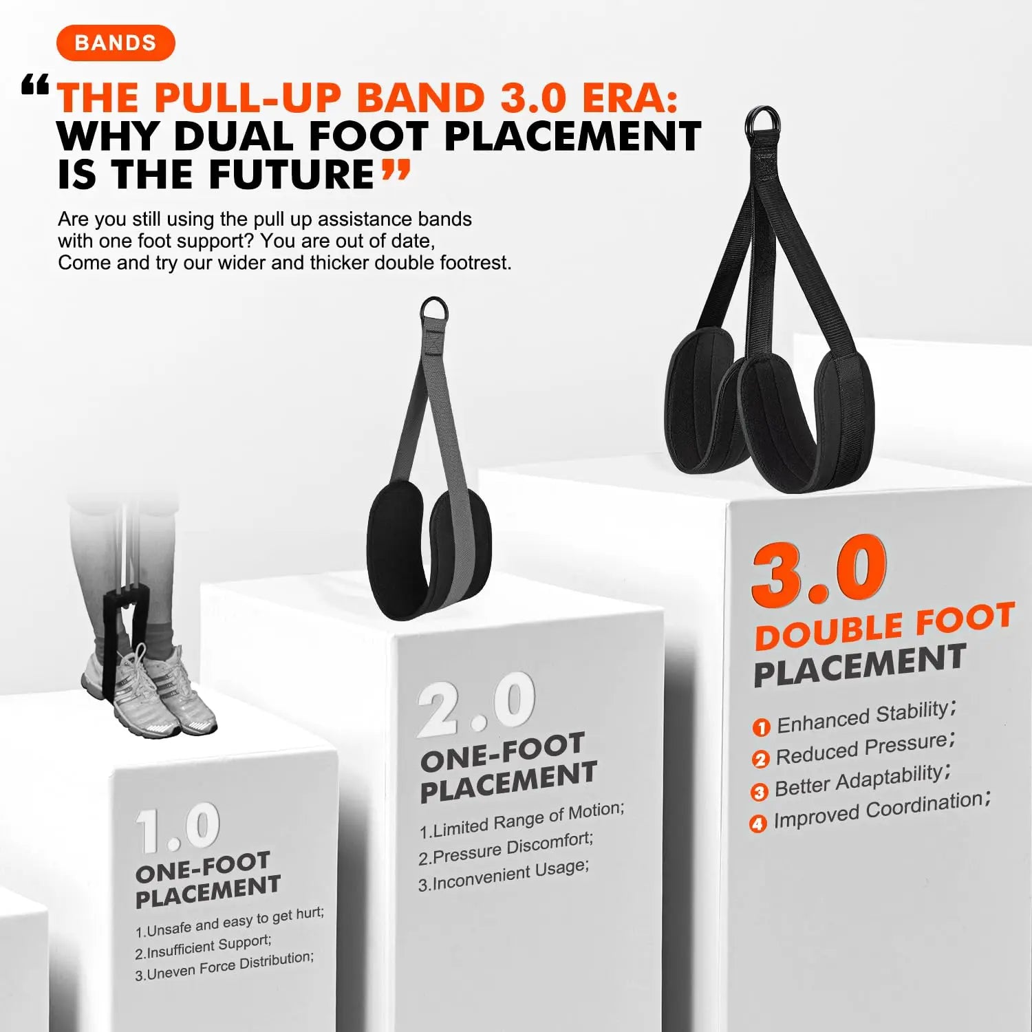 Assisted Belt Pull-Up Bands 75-300 lbs Multifunctional Assist Belt Strength Training Fitness Tools High-Intensity Pull-Up Band