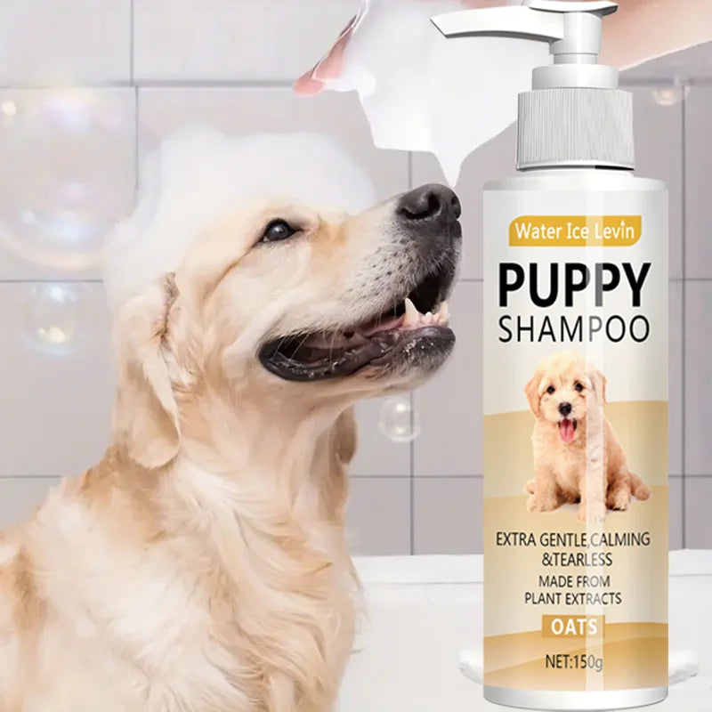 Soothing Oatmeal Puppy Shampoo for Sensitive Skin Hypoallergenic Formula with Aloe & Shea Butter to Moisturize & Calm Dryness