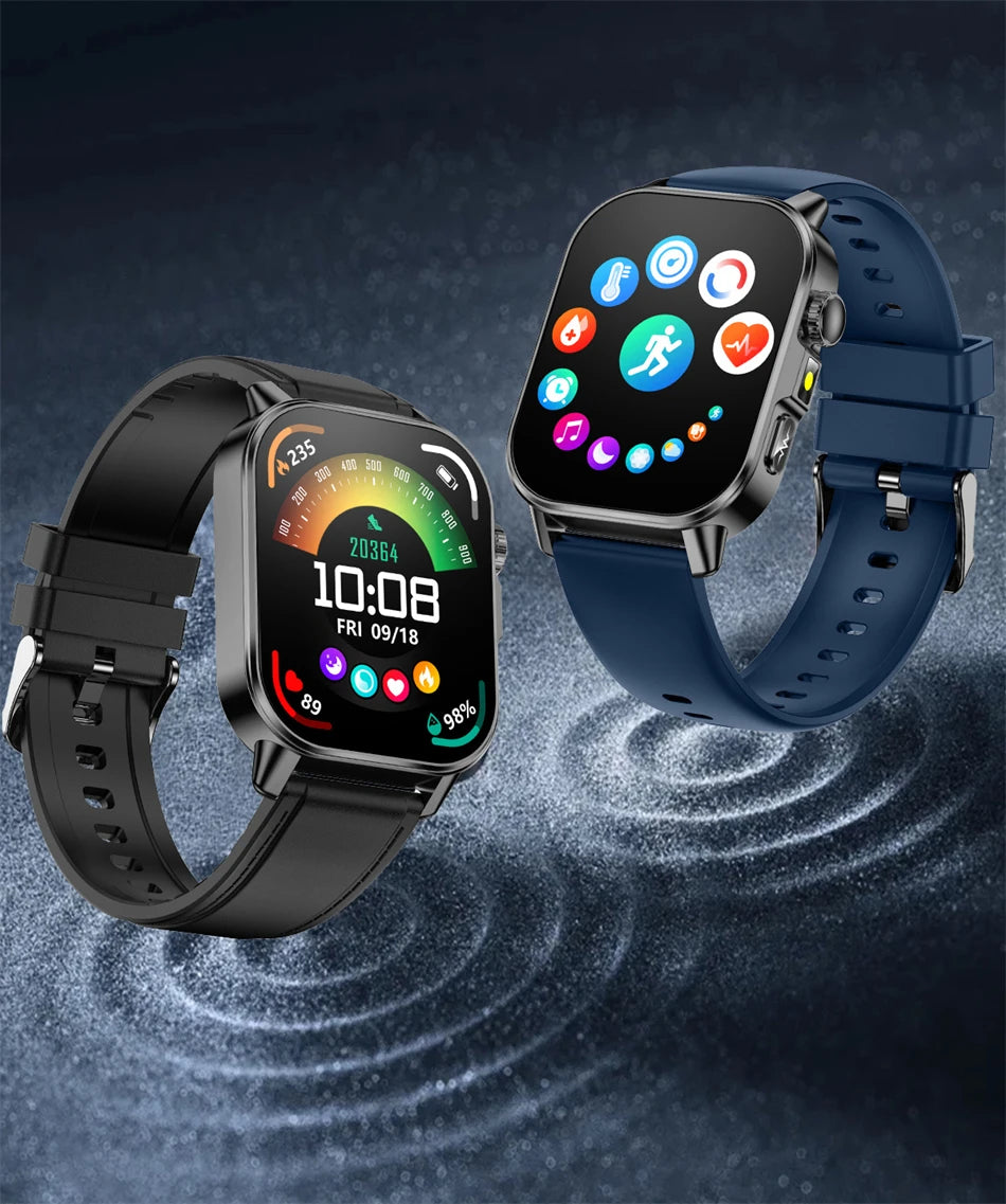 2026 New Model Uric Acid & Lipid Health Analysis Smartwatch Men's ECG+PPG Bluetooth Call 2.01 inch Flashlight Smartwatch Women's